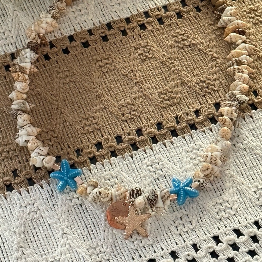 Blue Starfish Shell Necklace